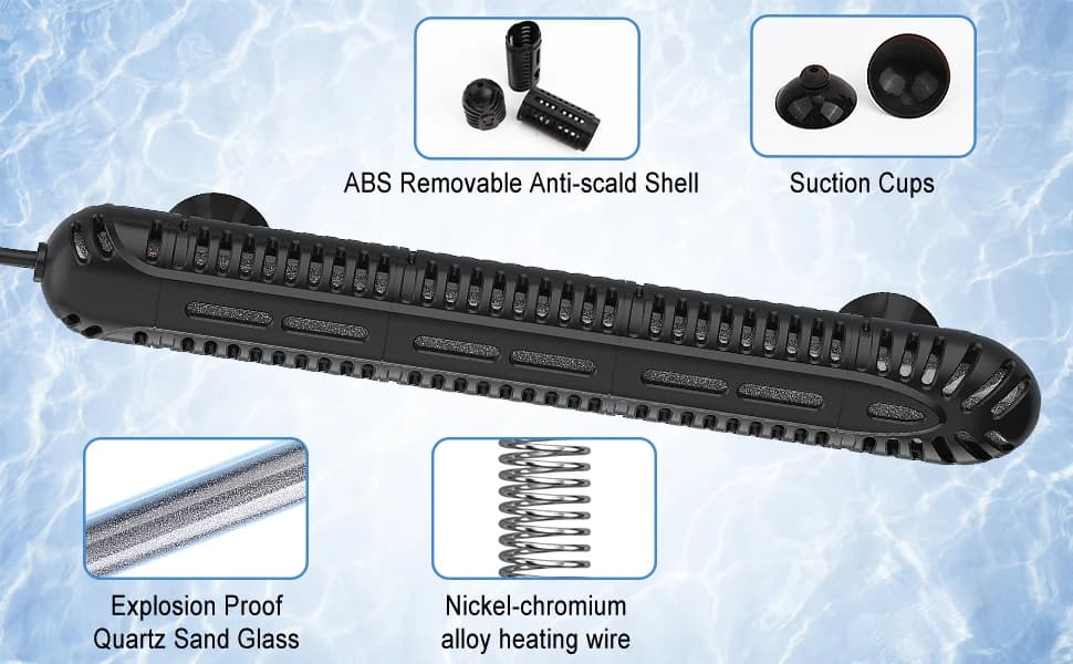 Aquarium Heater — 300W Fish Tank Heater with LED Digital Display & 5 Safety Protection — All Of These Are Designed To Make Your Wet Friend Live In A Safe And Warm Living Environment.