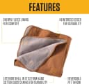 Firm Duck Sherpa-Lined Dog Throw Brown