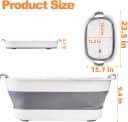 Collapsible Pet Bathtub with Water Drain Plug