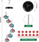 Charming Wind Chimes Hummingbird feeders for Outdoors Hanging ant and bee Proof