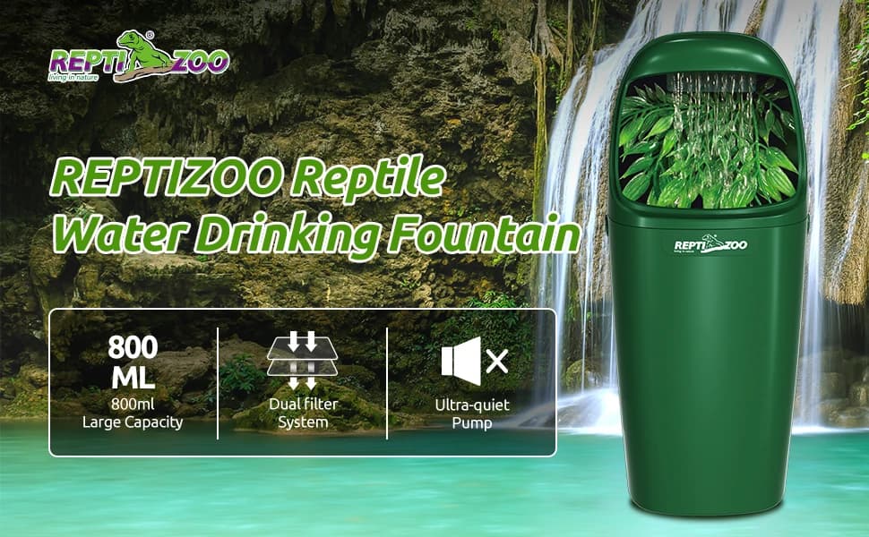 Reptile Waterfall Automatic Reptile Drinking Fountain Water Dispenser — product details