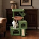 37.4" Cactus Cat Tree Tower with Twin Cat Condos for Indoor Cats