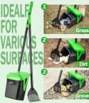Dog Pooper Scooper — Swivel Bin and Rake Set with 100 Waste Bags
