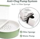 Indoor Bird Bath Fountain — Dual Rainfall Parrot Shower with Anti-Clog Pump and Filter Sponge
