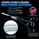 Dog Bike Leash — Shock-Absorbing Bikejoring Leash with Antenna for M/Large Dogs