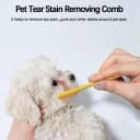 Dog Tear Stain Remover Comb for Small Doggy and Cats Pet Grooming Tool with Round Tip Stainless Steel Mini