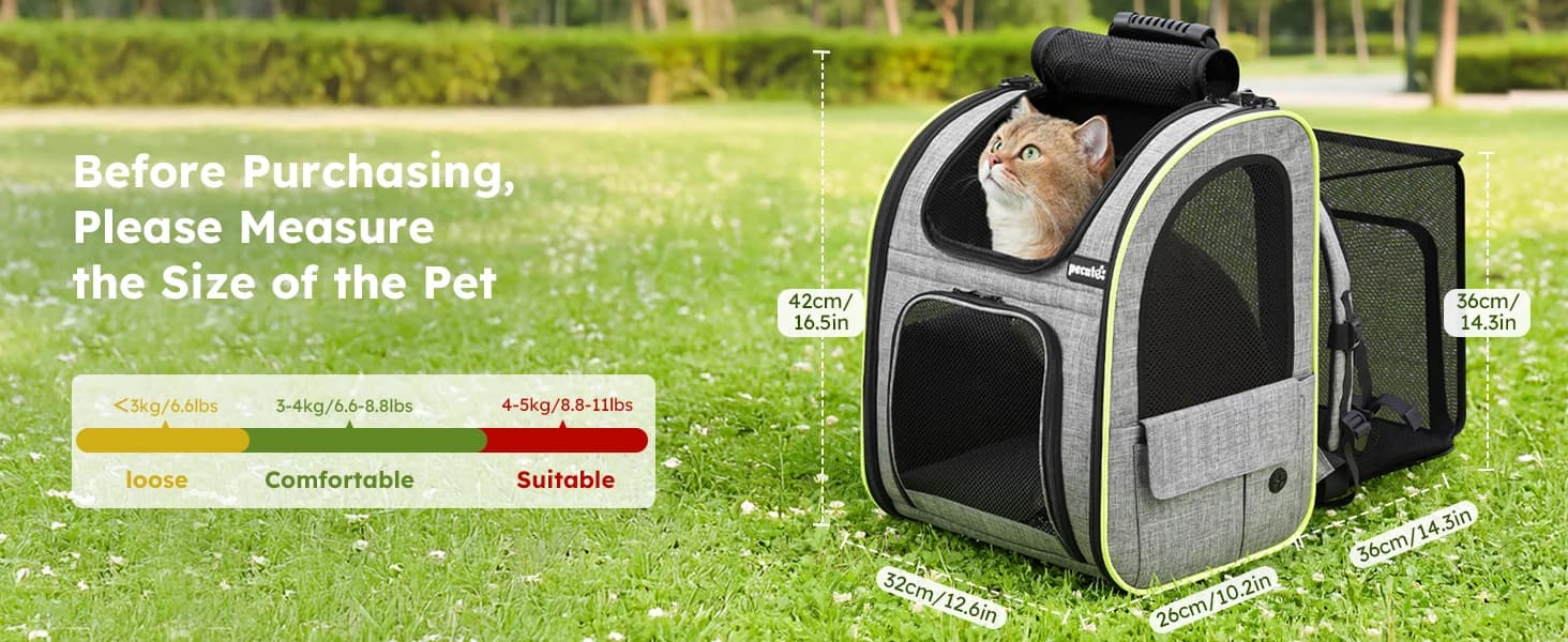Cat Backpack Expandable — Cat Carrier Backpack with Breathable Window — product details
