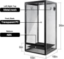 18" x 18" x 36" Front Opening Chameleon Cage with 3-Sided Metal Mesh