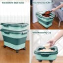 Dog Food Storage Container, 10-20Lbs Collapsible Pet Food Storage Containers with Rolling Wheel Airtight