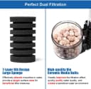 Aquarium Sponge Filter Fish Tank Foam Filter Quiet Submersible Bio Sponge Filter with 2 Spare Sponges and 1 Bag