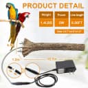 Heated Bird Perch for Cage Bird Thermo Perch Warmer Cage Heater for African Grey — Parakeets