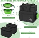 Large Dog Travel Bag for Supplies with Food Bowl