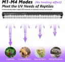 16-Inch LED UVB Reptile Light with Auto On/Off and Preset Day-Night Cycle Dimming