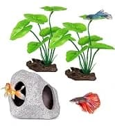 Aquarium Plants — 20 Pack Artificial Fish Tank Plants for Aquarium Decorations (Green) — collection imagery