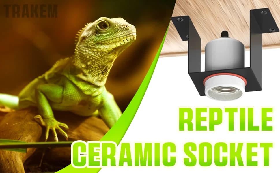 Reptile Ceramic Socket — Heat Lamp Holder for Terrariums and Vivariums — product details