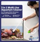 Fish Tank Cleaner - Turtle Tank Accessories - Gravel Vacuum for Aquarium - Hand Siphon Hose to Remove and