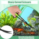 Aquarium Aquascape Tools Kit — 4 in 1 Anti-Rust Aquatic Plant Aquascaping Tool Stainless Steel Black Tweezers