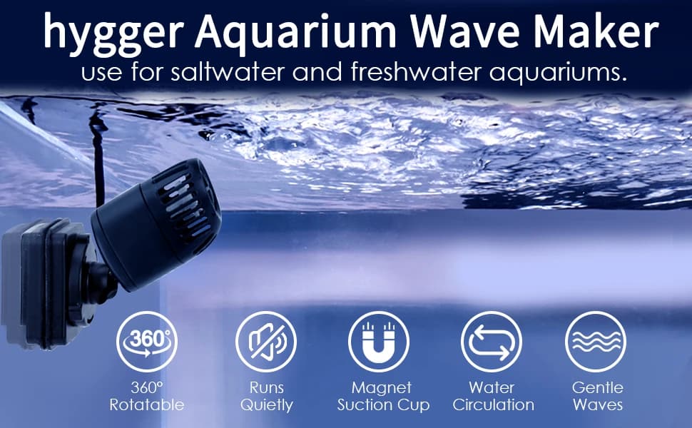 Mini Wave Maker for 15-40 Gallon Aquarium with Magnetic Mount Quiet Powerhead for Saltwater and Freshwater Fish — product details