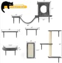 Cat Wall Shelves — 6 Pcs Luxury Wall-Mounted Cat Climber Set