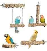 Bird Toys Conure Toys, Bird Parrot Foraging Shredder 24 Pcs Colorful Bagel Chewy Rings for Small Parrots — collection imagery