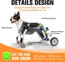 Four-Wheel Dog Mobility Cart with Front and Rear Support — Size: XXS 6-11lb