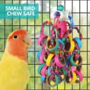 Bird Toys Conure Toys, Bird Parrot Foraging Shredder 24 Pcs Colorful Bagel Chewy Rings for Small Parrots