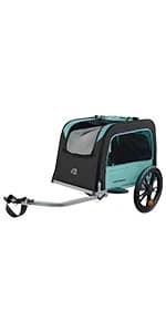 Rover Waggin' Pet and Dog Bike Trailer with Weather-Resistant Canopy and Mesh Shield - Foldable Frame — product details