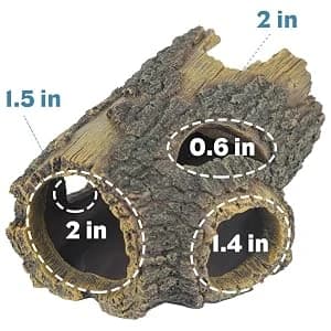 Resin Hollow Tree Trunk Betta Log Aquarium Decorations Ornament Fish House Cave Wood House Decor for Small and — collection imagery