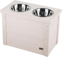 ECOFLEX Elevated Dog Feeder with 2 Stainless Steel Bowls and Sliding Lid Storage Bin