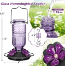 Glass Hummingbird Feeder for Outdoors Hanging
