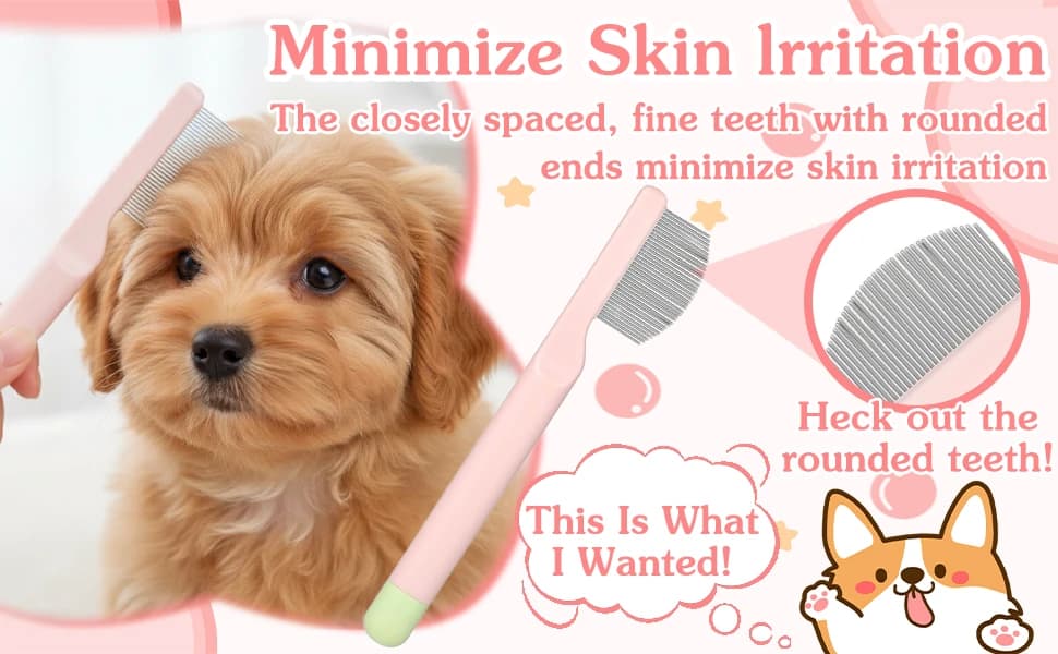 Pet Facial Grooming Comb — Stainless Steel Dog Eye Comb — Minimize Skin lrritation