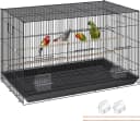 30 Inch Flight Bird Cage — Stackable Bird Cage Parakeet Cage with Slide-Out Tray and Handle