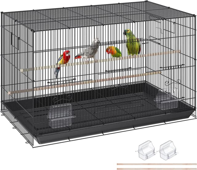 30 Inch Flight Bird Cage — Stackable Bird Cage Parakeet Cage with Slide-Out Tray and Handle