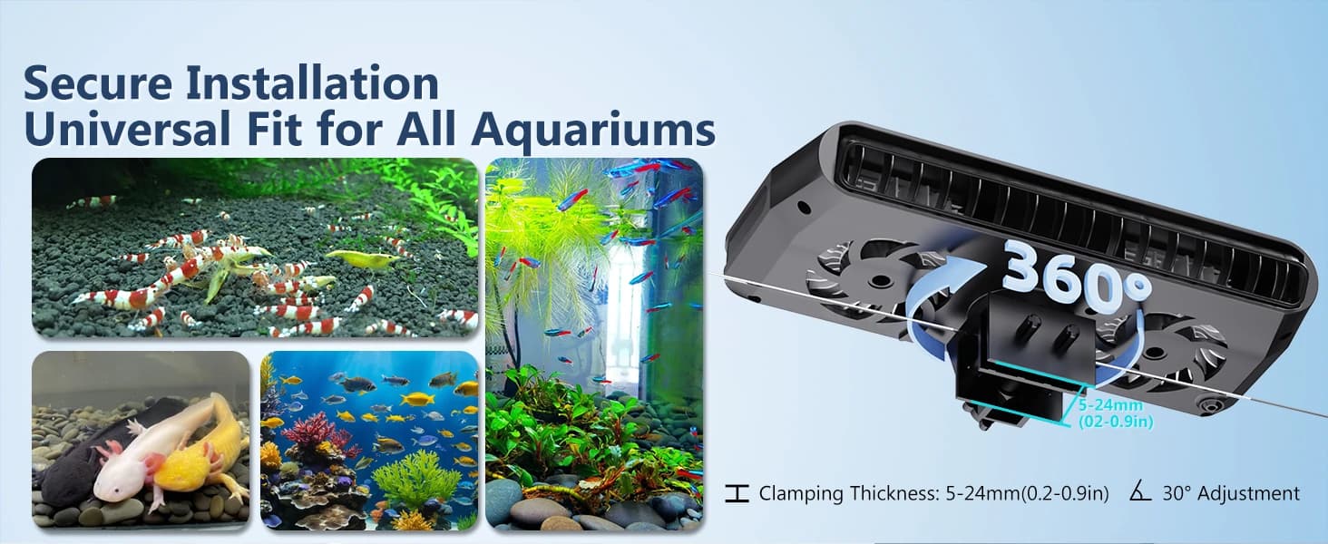 Aquarium Chiller Fan — Fish Tank Cooler with Temperature Control — collection imagery