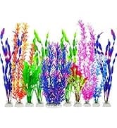 Aquarium Plants — 20 Pack Artificial Fish Tank Plants for Aquarium Decorations (Green) — collection imagery
