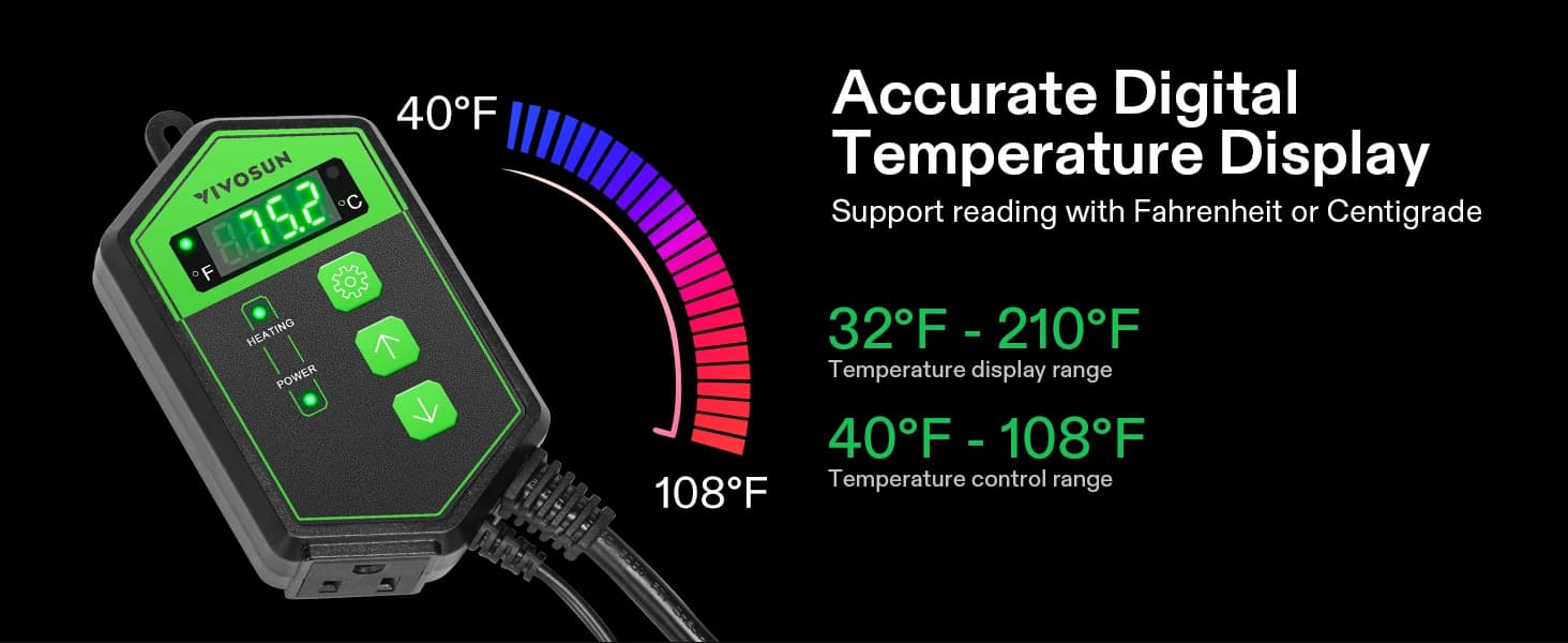 Digital Heat Mat Thermostat Controller — product details