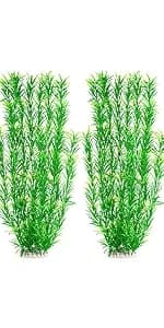 Aquarium Plants — 20 Pack Artificial Fish Tank Plants for Aquarium Decorations (Green) — product details