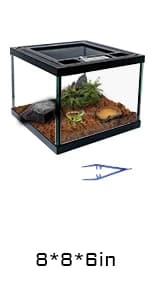 11 Gallon Tall Reptile Glass Tank 12"x12"x18",Pre-Assembled Vertical Terrarium Enclosure with Front Openning — product details