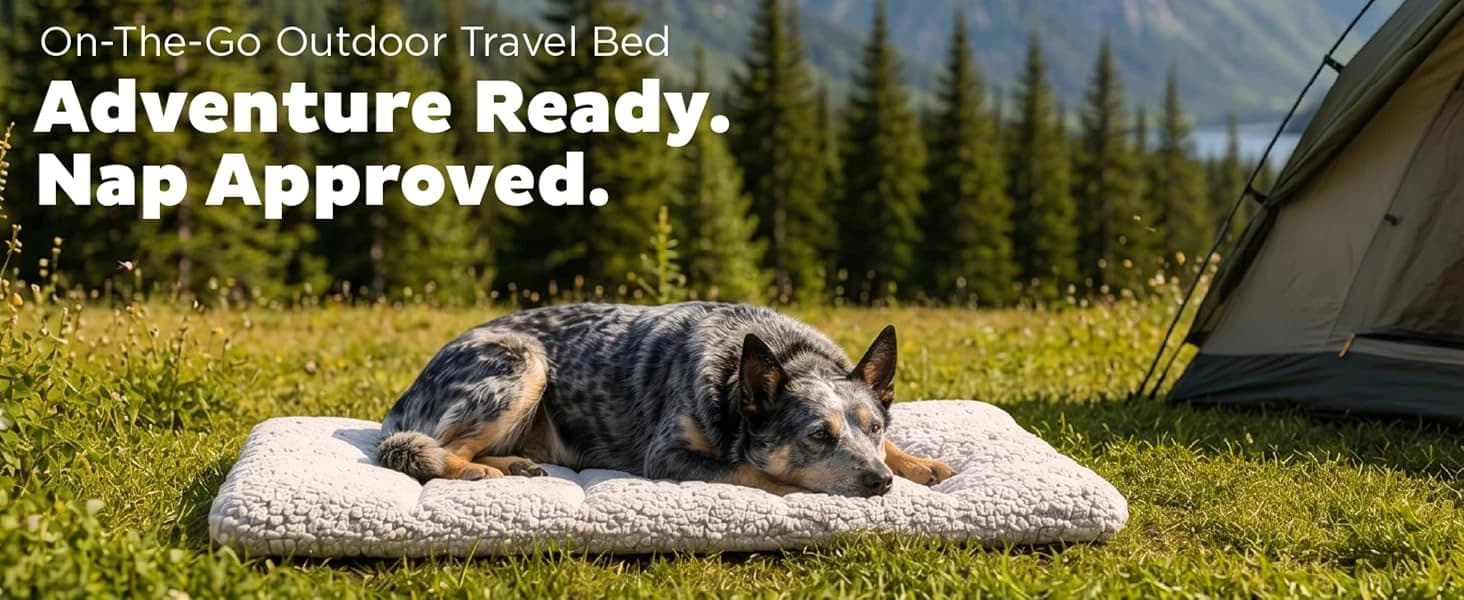 On-The-Go Travel Dog Bed — Portable Roll-Up Mat with Buckle — product details