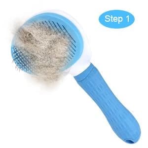 Self Cleaning Slicker Brush, Dog and Cat Bunny Pet Grooming Shedding Brush - Easy to Remove Loose Undercoat — collection imagery