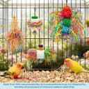 4PCS Bird Parrot Foraging Toys Parakeet Chewing Hanging Toy Shredded Paper Cage Accessories for Small Parrots