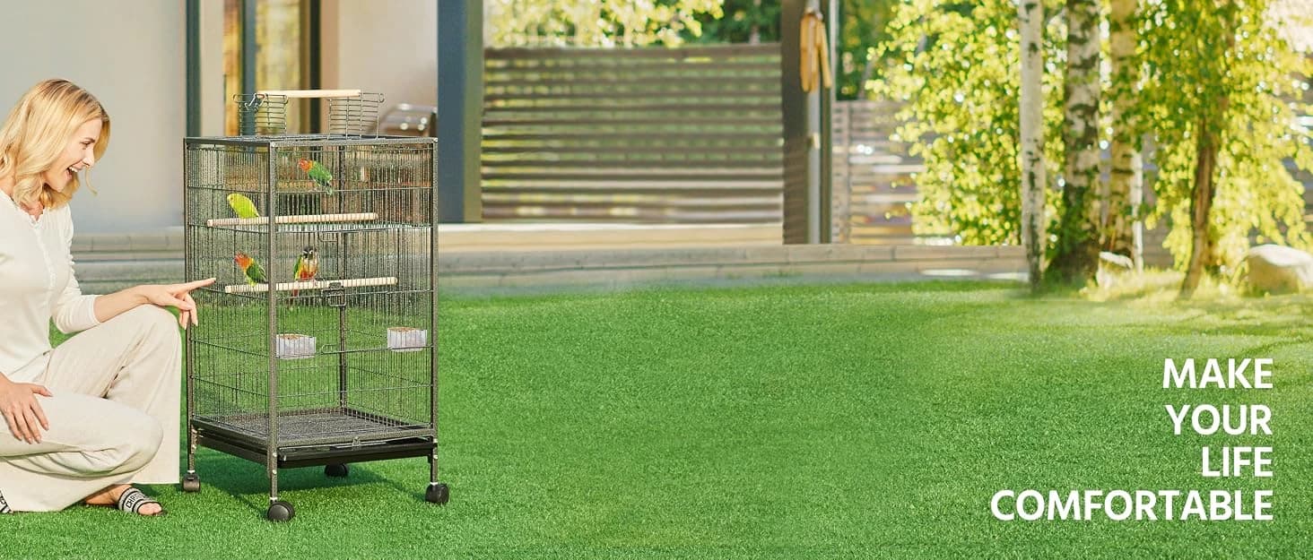 64-Inch Open Top Bird Cage for Parakeets and Cockatiels — collection imagery