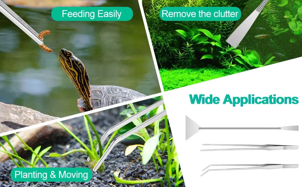 Terrarium Supplies 3 PCS — Stainless Steel Aquarium Supplies Set — product details