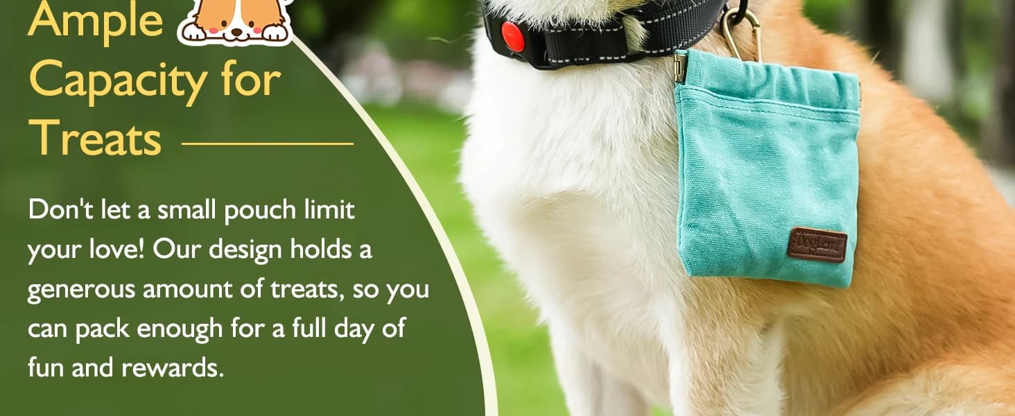 Dog Treat Pouch — Portable Puppy Dog Training Treat Bag — product details