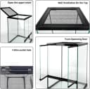 11 Gallon Tall Reptile Glass Tank 12"x12"x18",Pre-Assembled Vertical Terrarium Enclosure with Front Openning