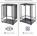 24" x 18" x 36" Reptile Tall Glass Terrarium Rainforest Habitat Double Hinge Door with Screen Ventilation 67