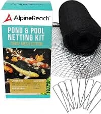 Koi Pond Netting Kit 15 x 20 ft Black Heavy Duty Woven Fine Mesh Net Cover for Leaves - Protects Koi Fish from — collection imagery