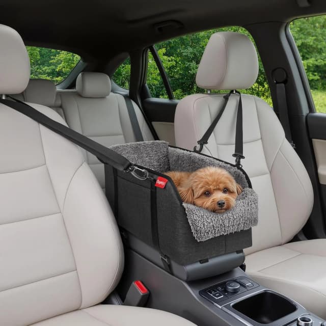 Center Console Dog Car Seat for Small Pets to 11lbs