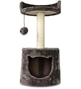 Cardboard Cat House Hideaway Playhouse with Cat Scratcher Scratching Pad 19" L x 13" W x 17" H — collection imagery