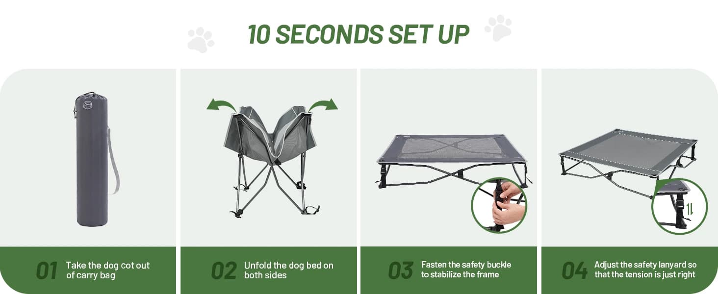 Outdoor Dog Bed — Cooling Elevated Pet Bed Portable Raised Dog Bed with Breathable Mesh — collection imagery